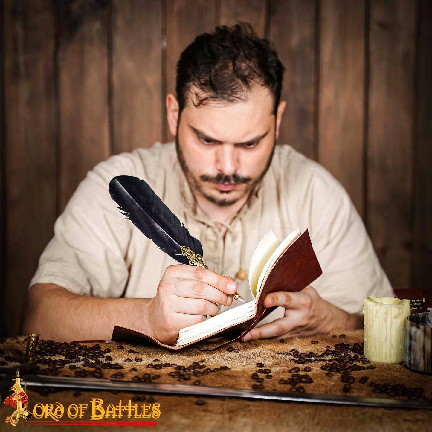 Knightly Journal in Tan Leather
