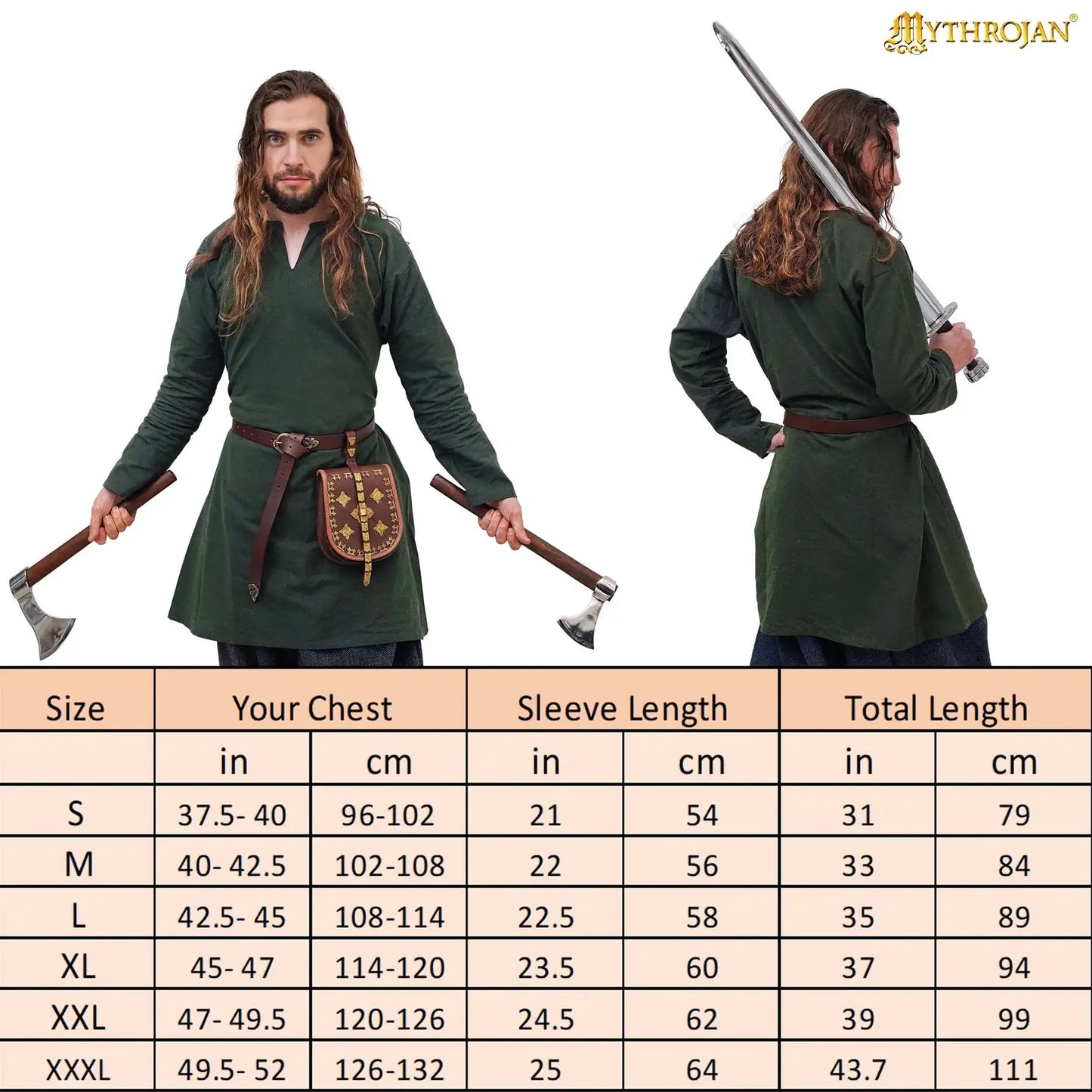 Men's Long Sleeve Viking Tunic