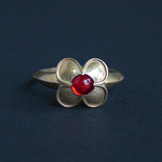 4-Petal Flower Shaped Ring from the 13th or 14th Century