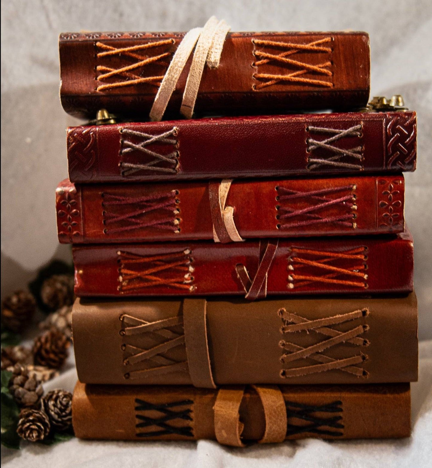 Bold Dragon Journal in Dark Red Leather