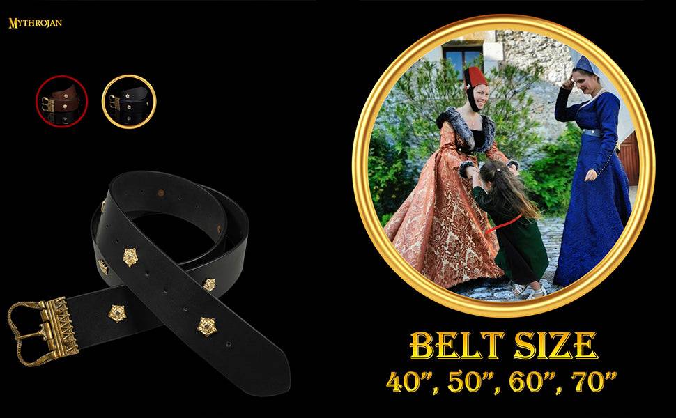 15th Century 2" Wide Woman's Belt to Wear in a Burgundian Style