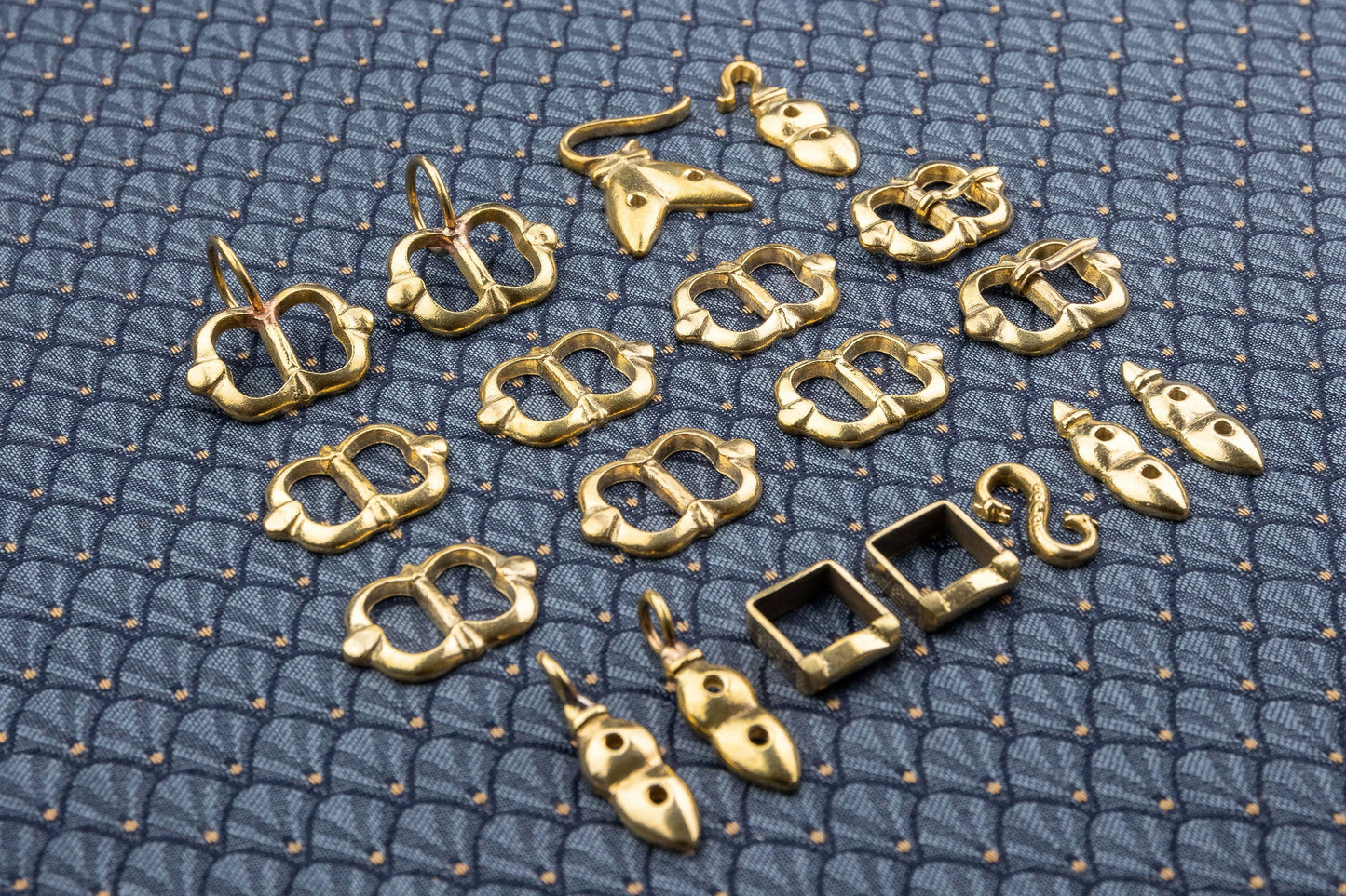 Brass Snake Hooks for Renaissance Rapier Belts