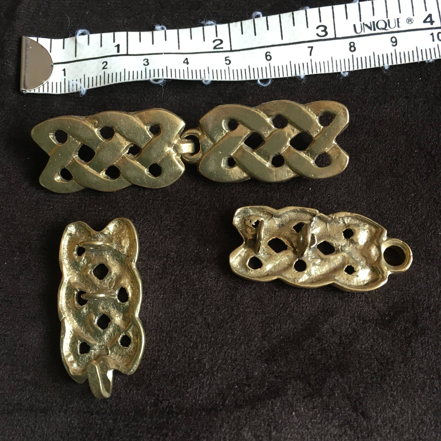 Cloak Clasp - Rectangular Celtic Knots