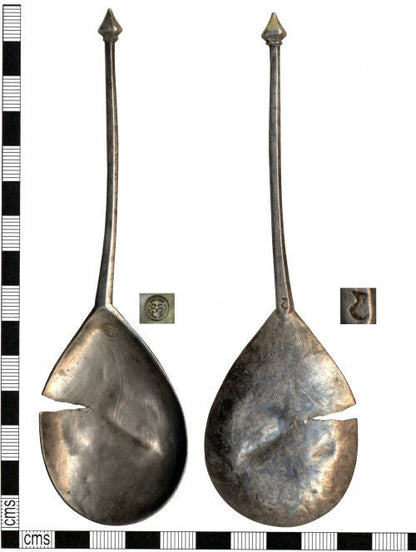 Medieval Gold Spoon and Fork Set