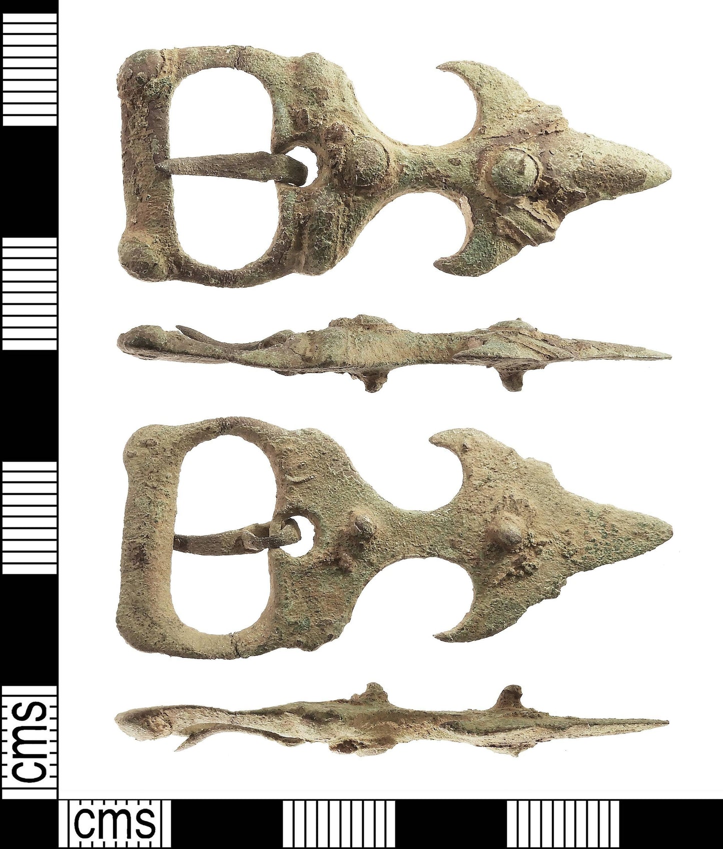 Boucle médiévale - en forme de flèche (lot de deux)