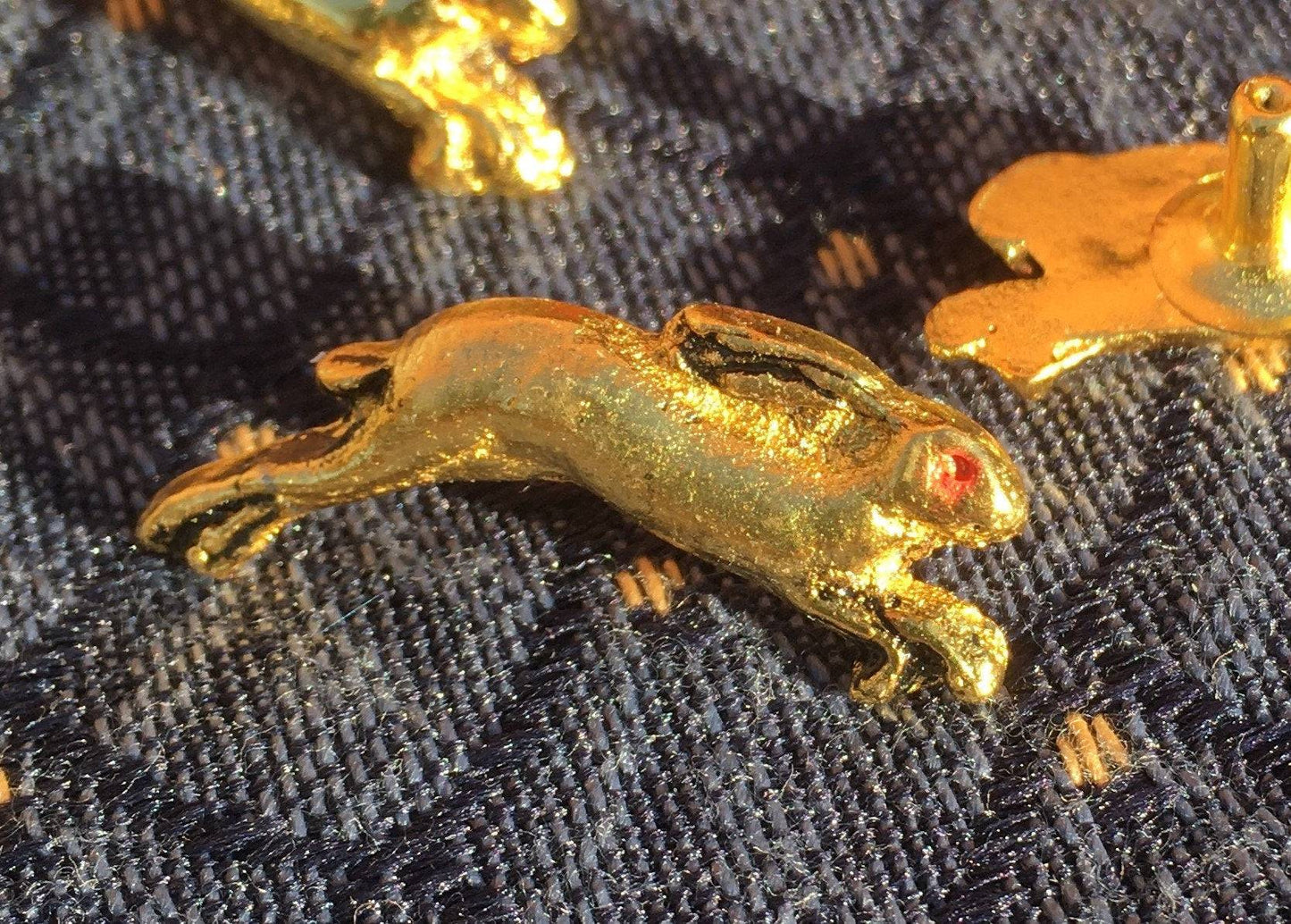 Medieval Hares - Decorative Brass Leather Studs