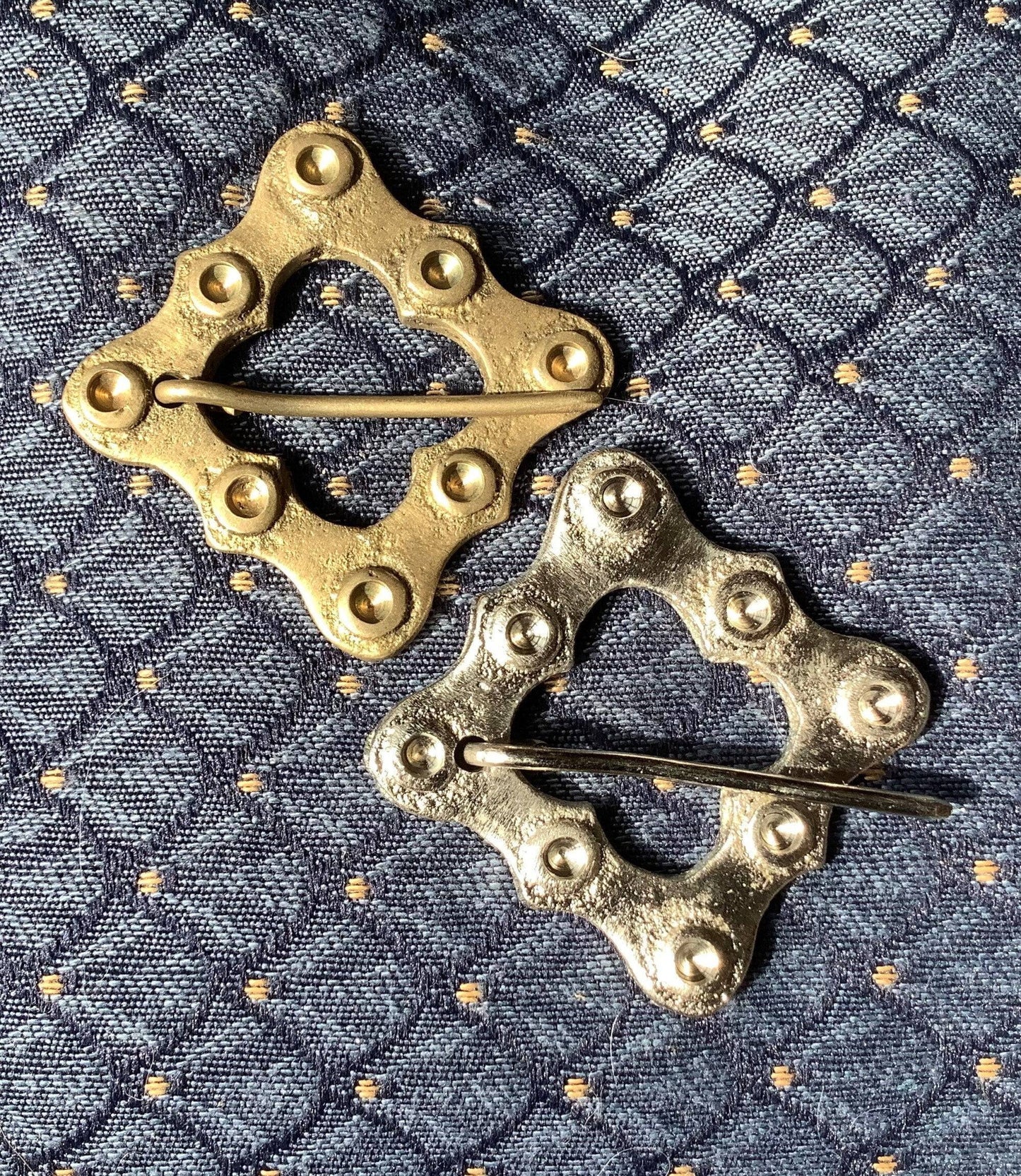 Brass Square Medieval Brooch