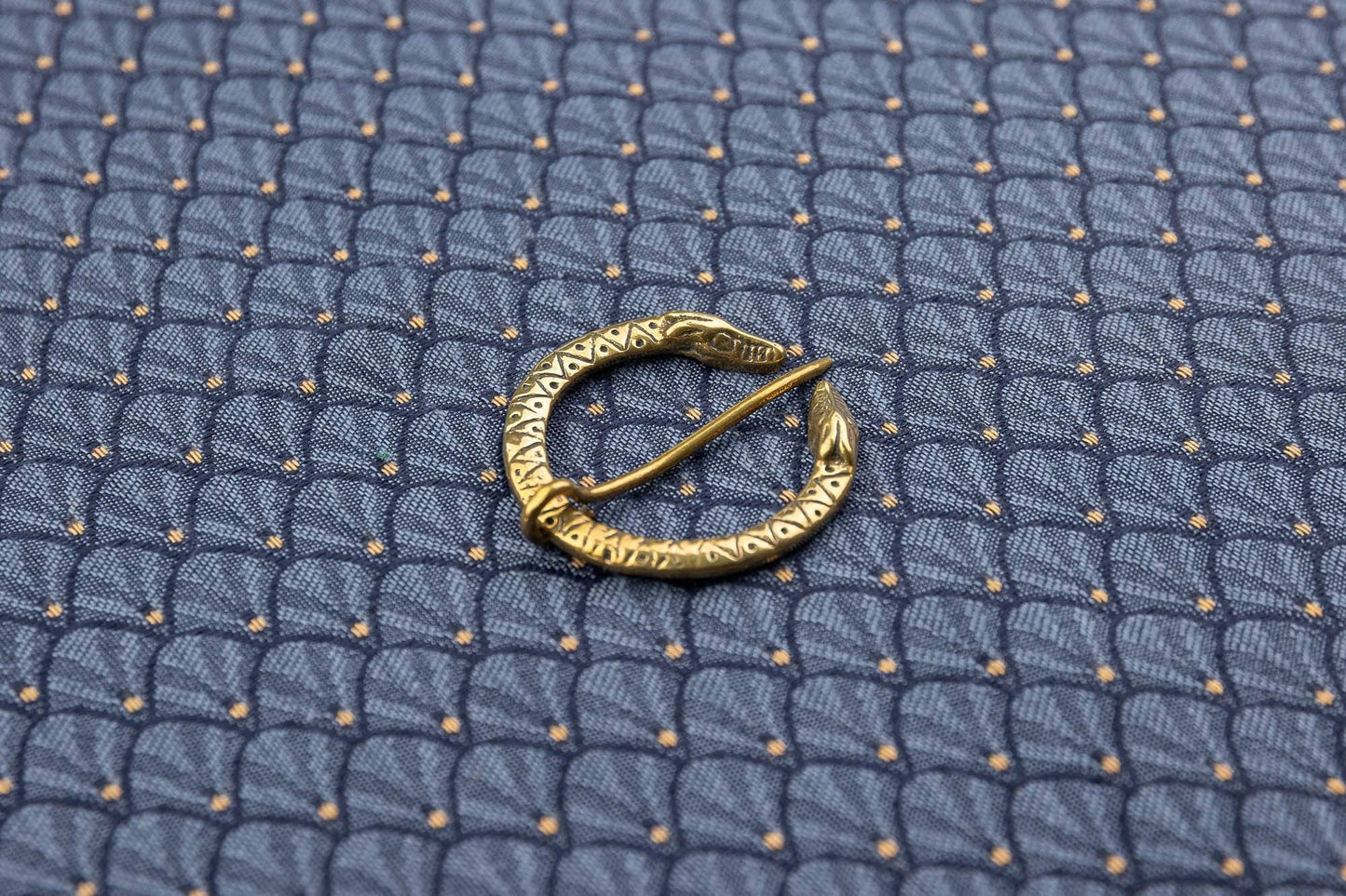 Viking Pen Annular Medieval Brooch with Animal Heads