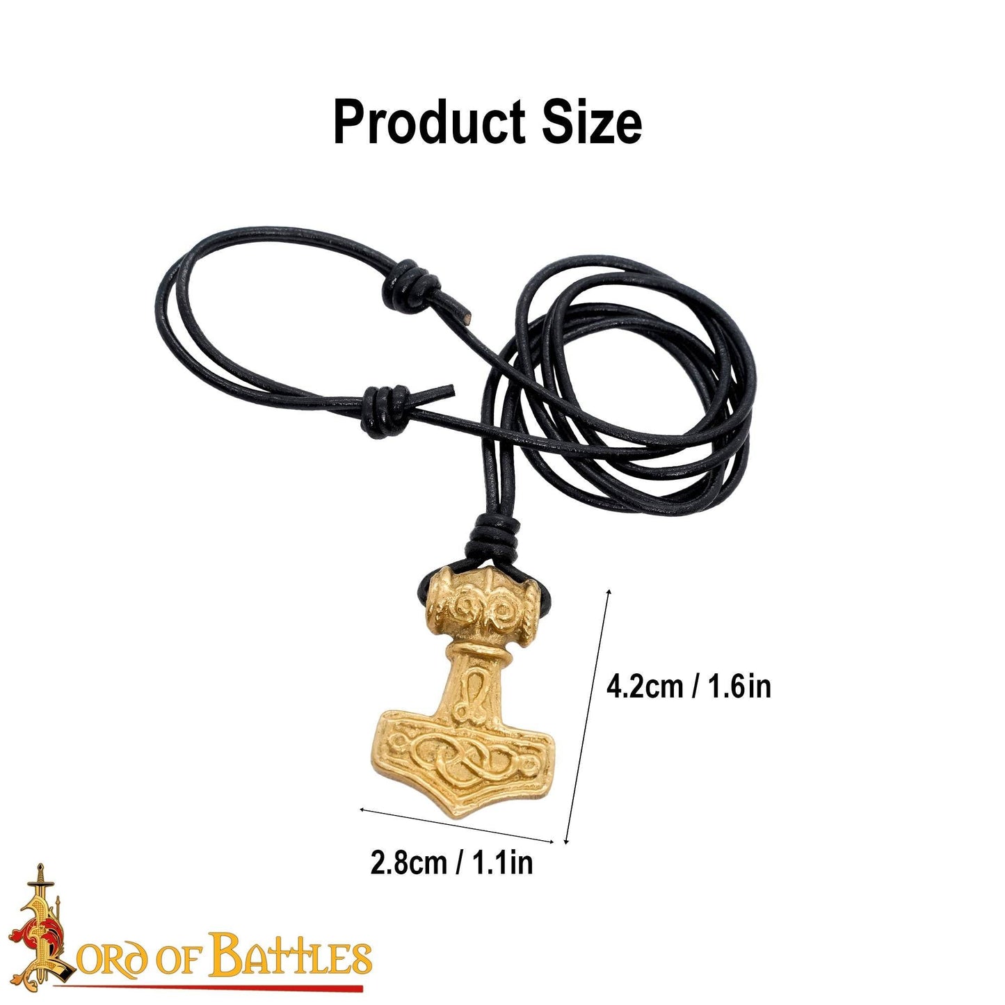 Brass Thor's Hammer Necklace