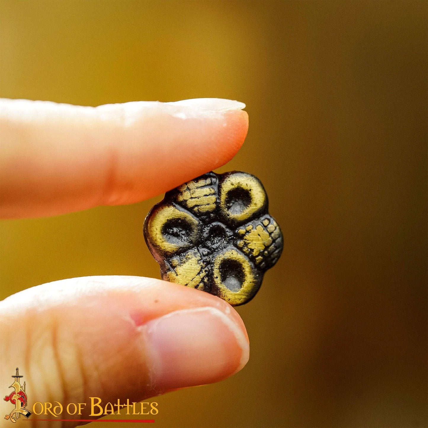 Supports de ceinture de fleurs médiévales en laiton antique