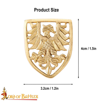 Medieval Eagle Belt Mounts (set of 2) - Premium Cast Brass
