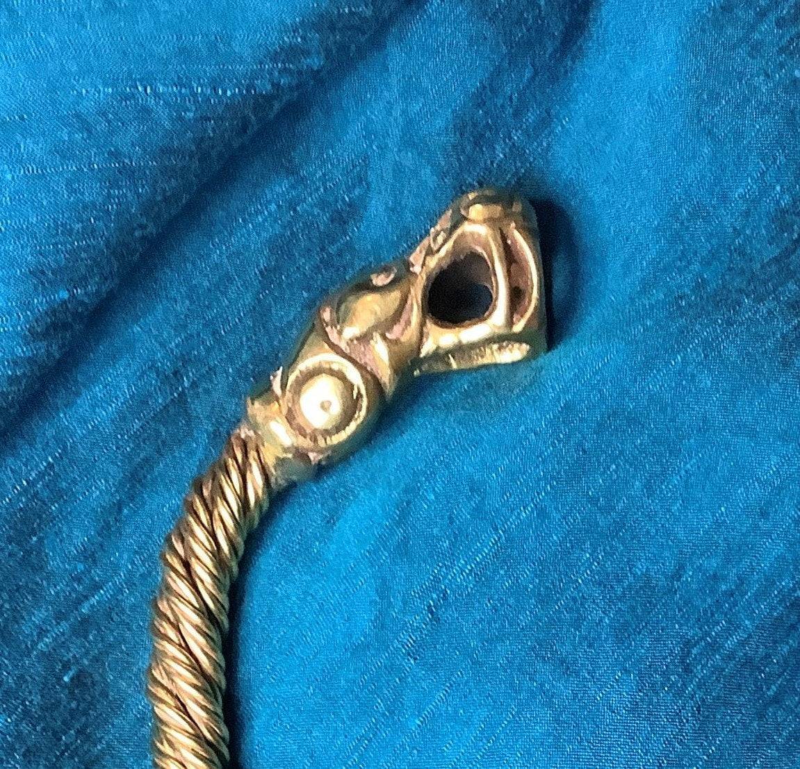 Neck Torc with Snarling Wolf Terminals