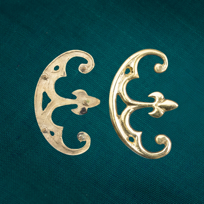 Raccords de sac à main en argent et or (paire)