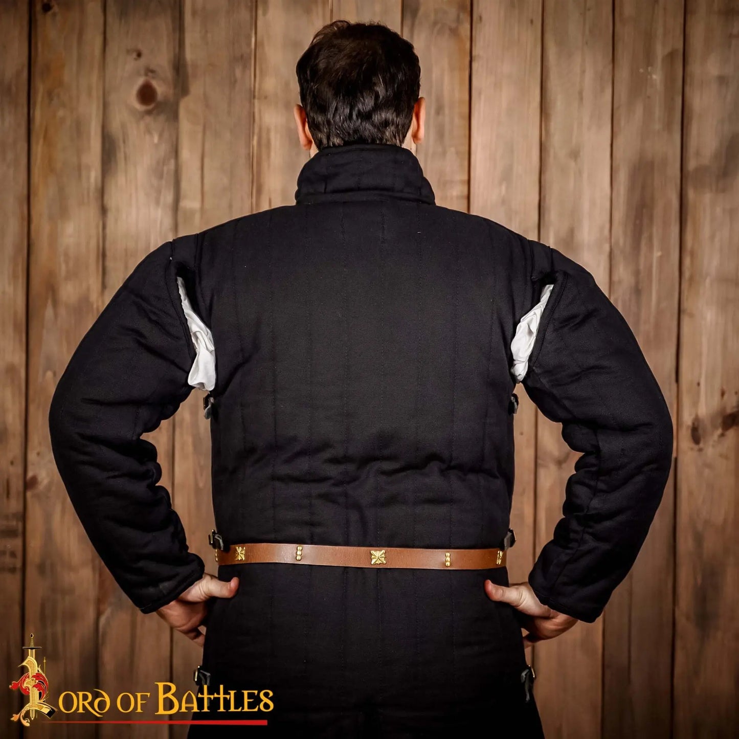 Ceinture médiévale anglo-saxonne - Cuir véritable et raccords en laiton