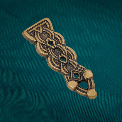 Narrow Viking Strap End in Antiqued Bronze for making your own belt
