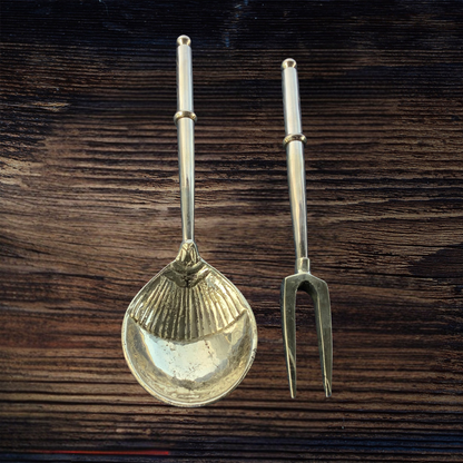 Medieval Gold Spoon and Fork Set