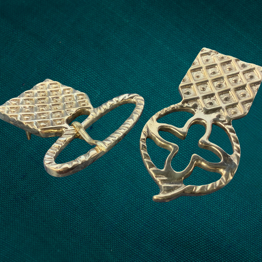 Ensemble boucle et embout de sangle médiéval - 2 pièces