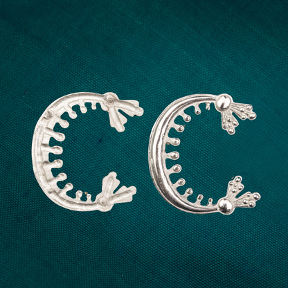 Raccords décoratifs pour sac à main (paire) couleur argent