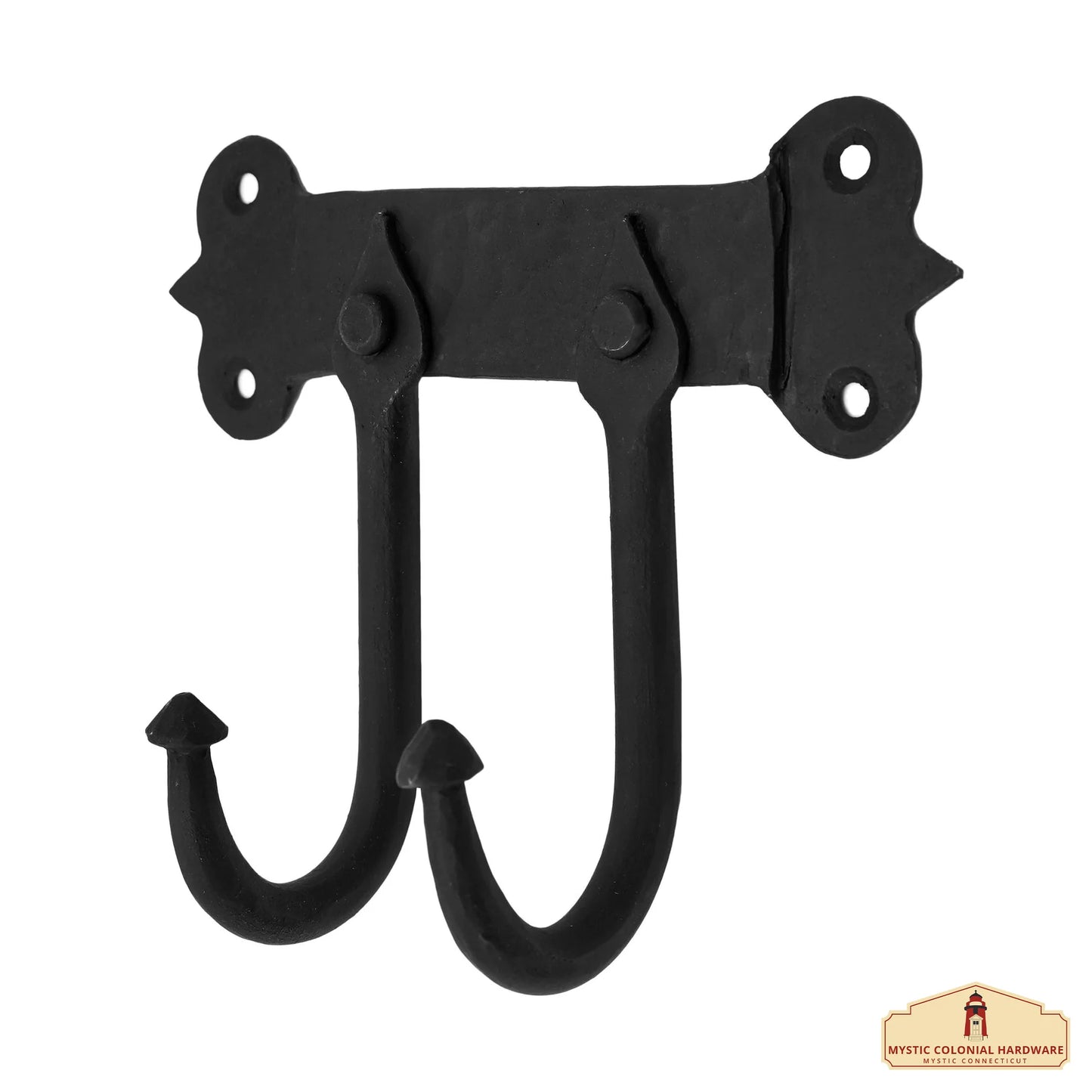 Medieval Style Double Wall Hook with Decorative Ends