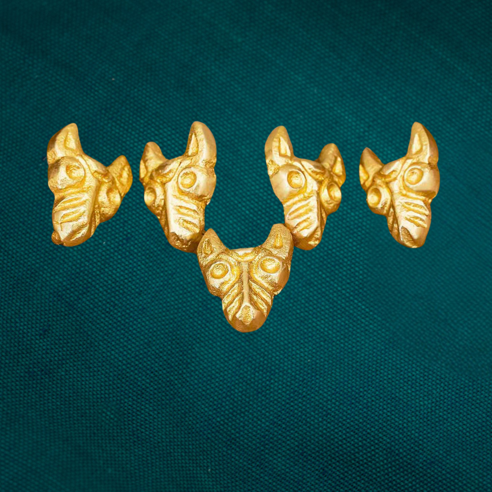 Brass Wolf or Dog Stud - Replica of a Birka Archeological Find