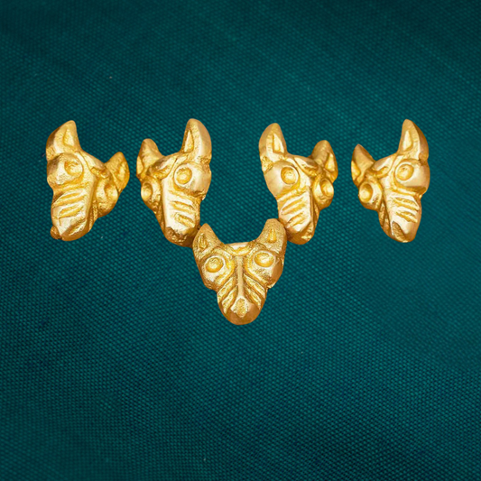 Brass Wolf or Dog Stud - Replica of a Birka Archeological Find