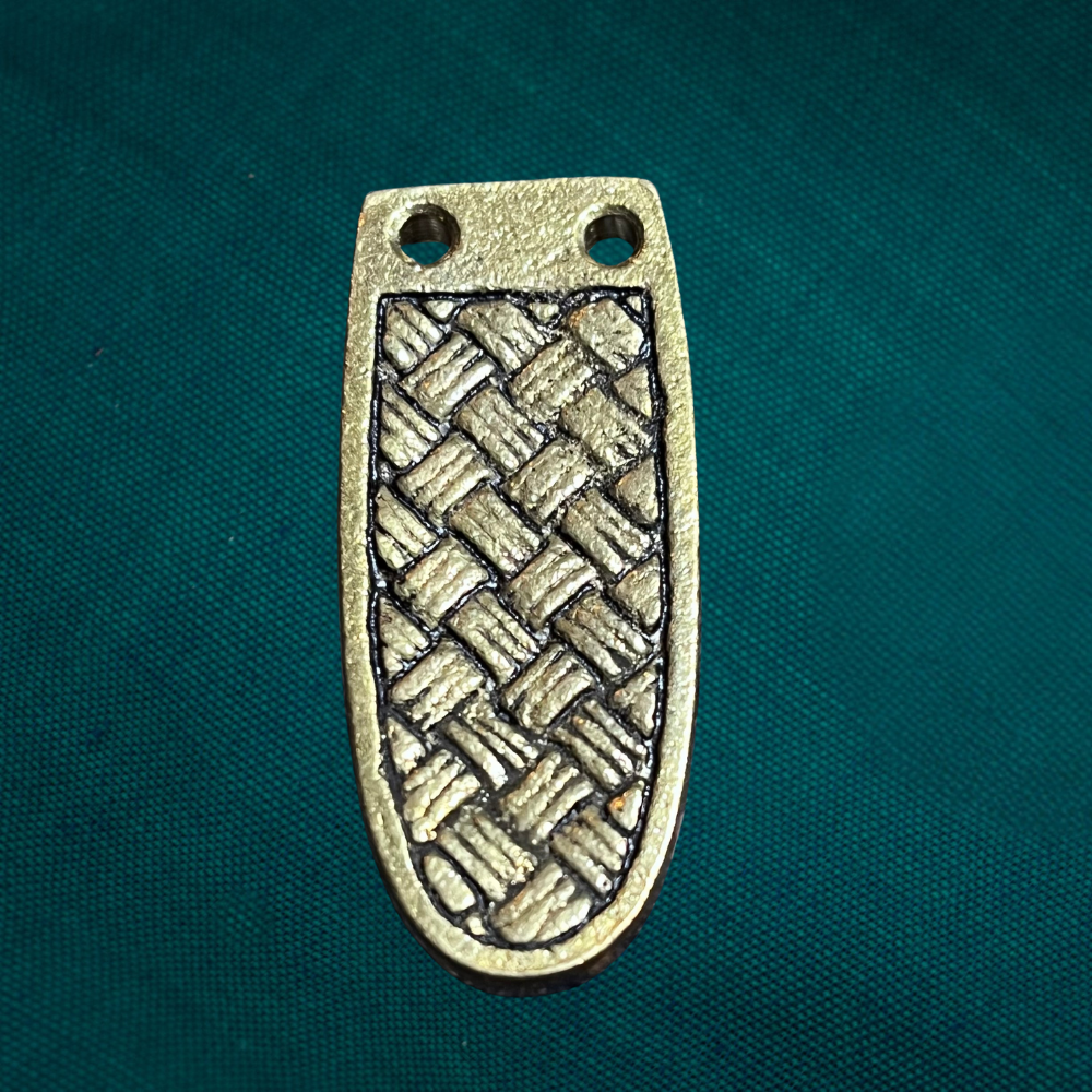 Tissage de panier d'extrémité de sangle médiévale