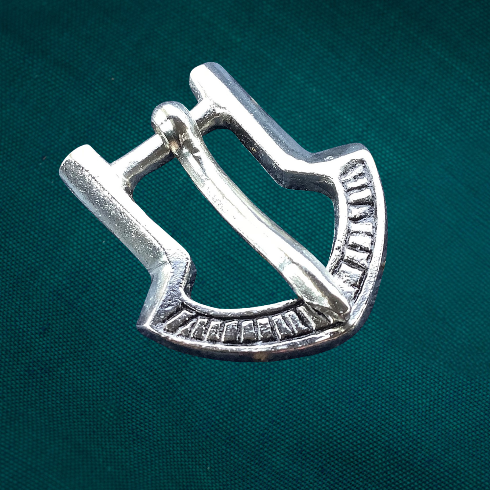 Silver Spade Shaped Medieval Belt Buckle
