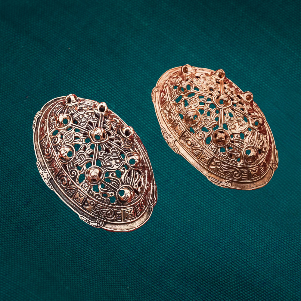 10th Century Replica Viking Turtle Brooch, cast in solid bronze