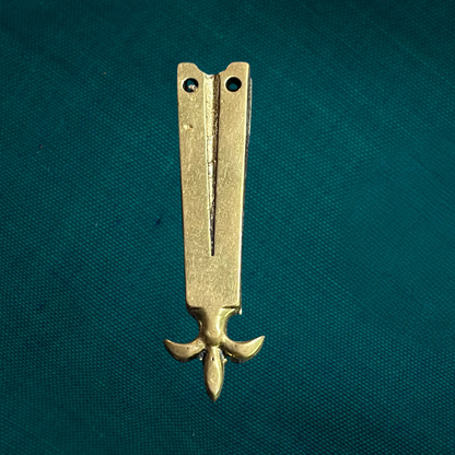 Medieval Strap End with Fleur de Lys