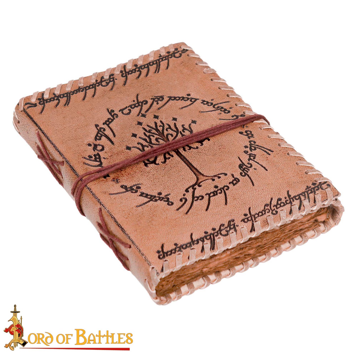 Elvish Script Notebook in Beige Leather - LotR