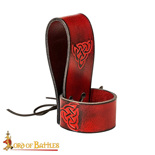 Support de ceinture en cuir pour corne à boire