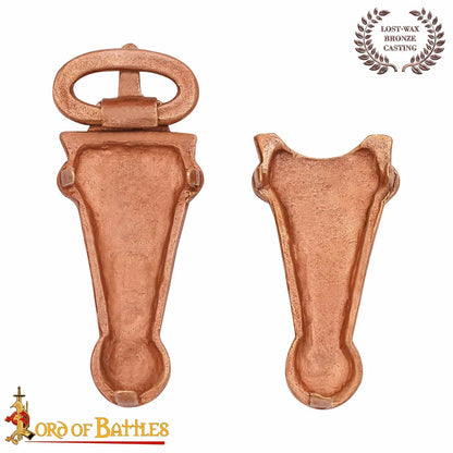 Authentic Bronze Viking Belt Buckle with Borre Design