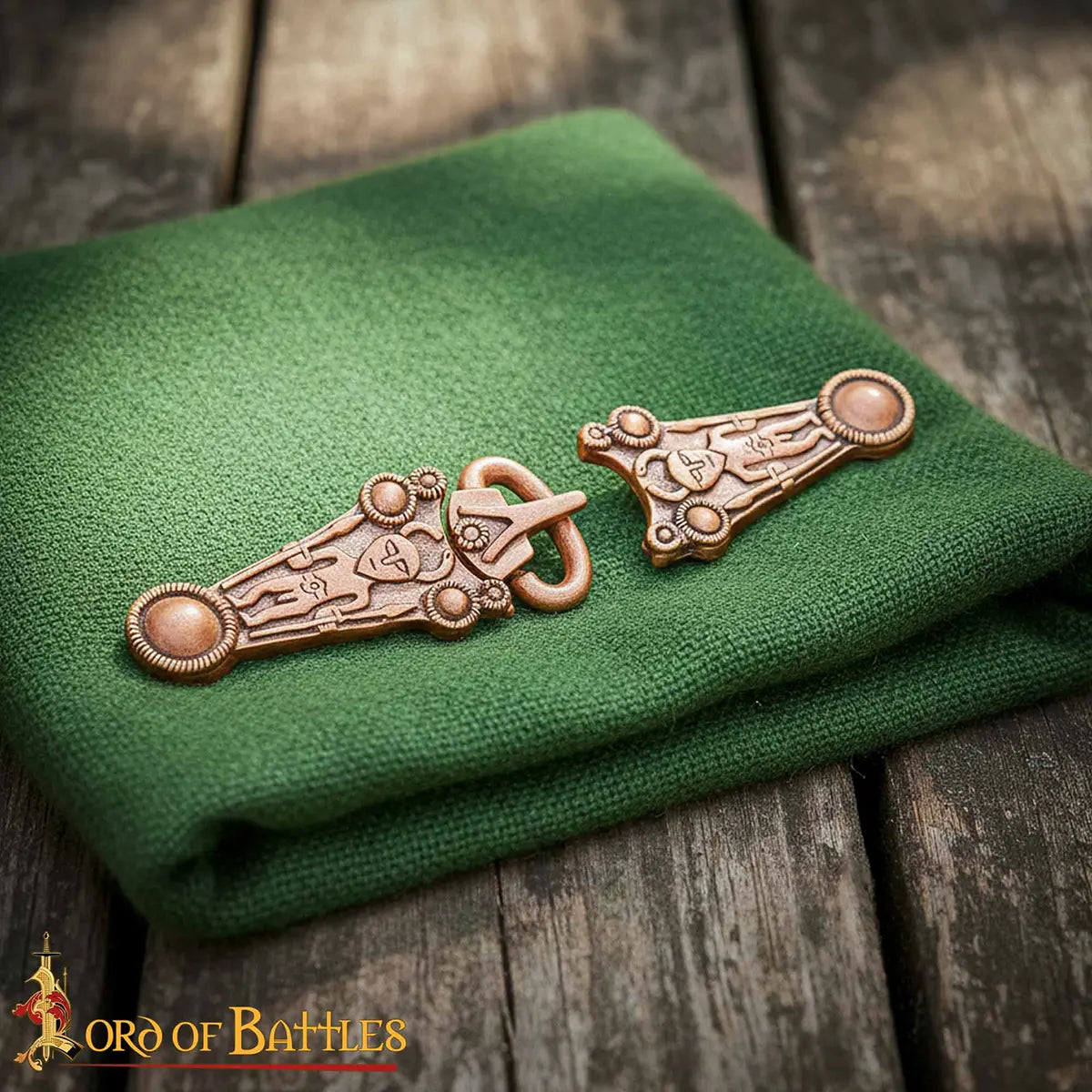 Authentic Bronze Viking Belt Buckle with Borre Design