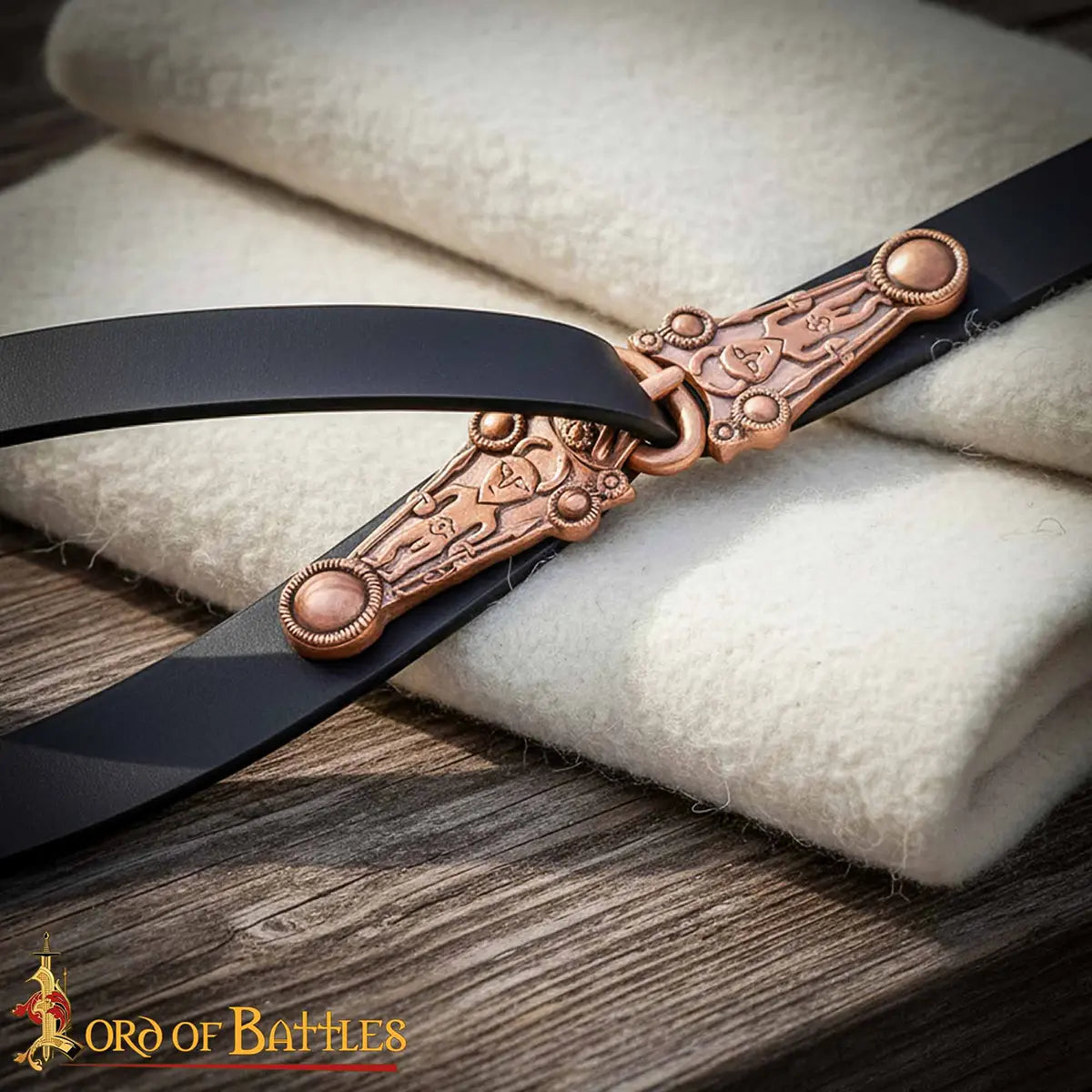 Authentic Bronze Viking Belt Buckle with Borre Design