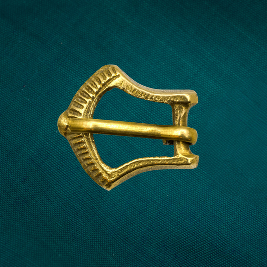 Boucle médiévale en forme de pelle en laiton -2 pièces