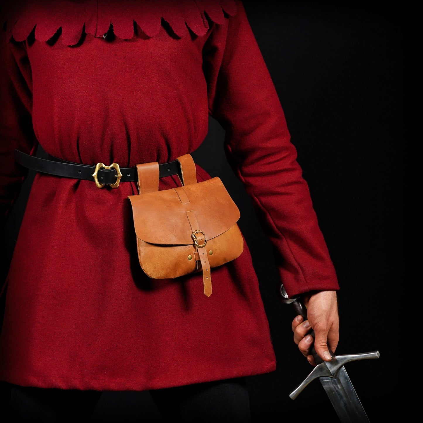 Leather Medieval Belt Pouch - Authentic Medieval Replica, durable quality