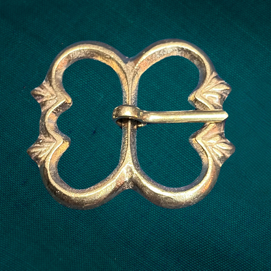 Brass Spectacle Buckle - renaissance style (set of 2)
