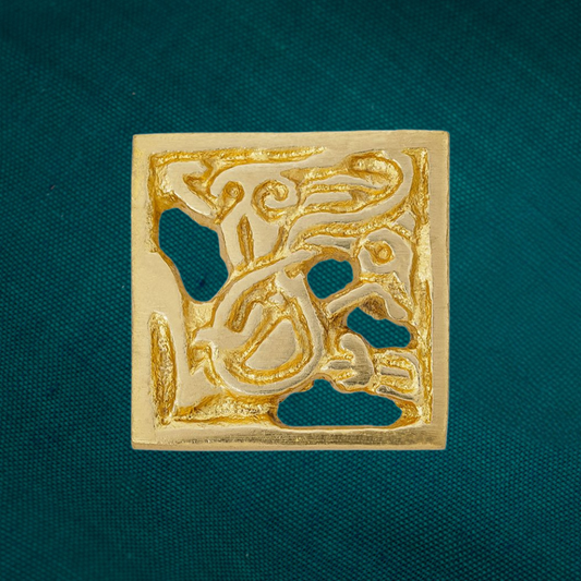 Clous médiévaux ronds en laiton - 8 pétales de fleurs rondes