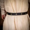 Medieval Fantasy Belt with Brass Maltese Cross Fittings