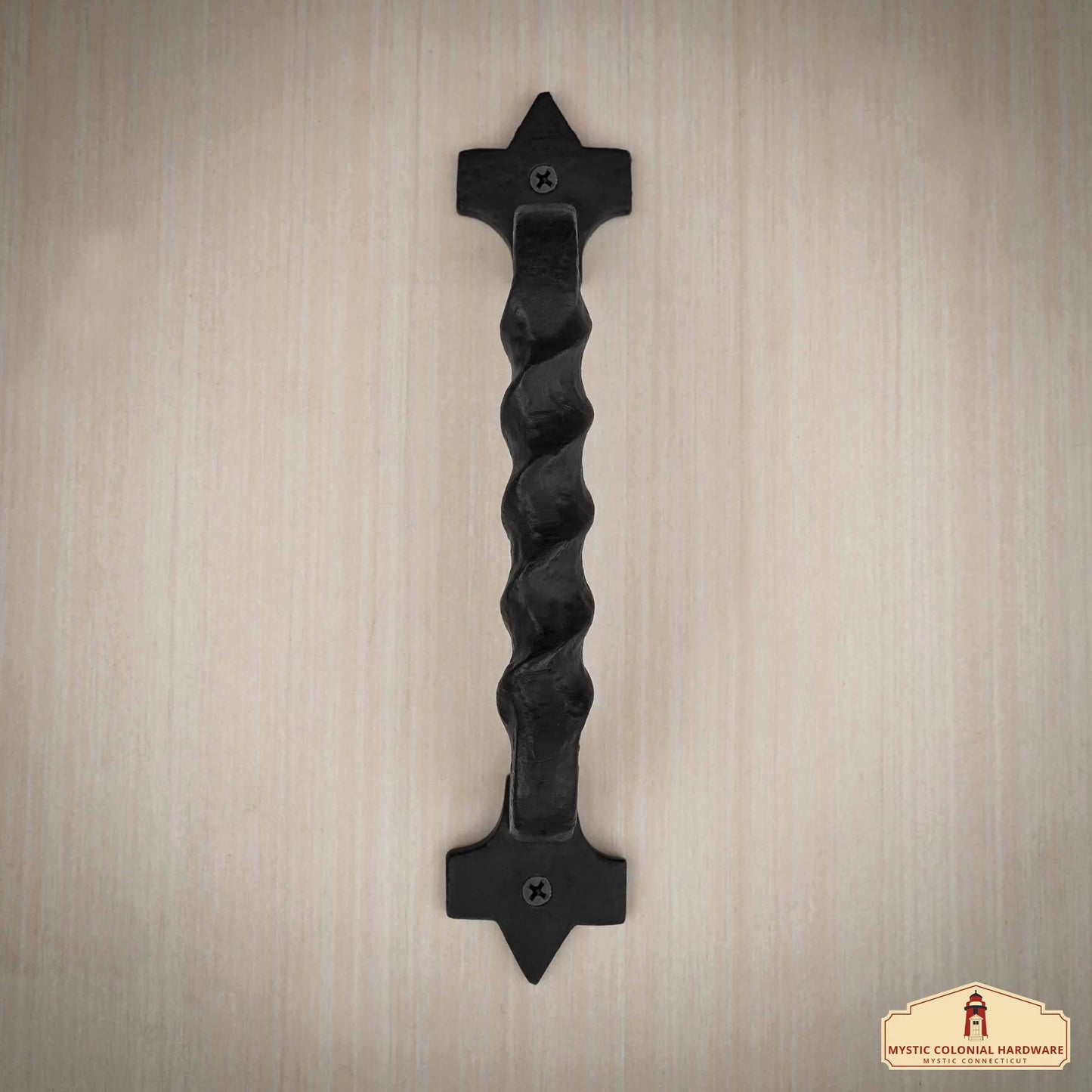 Twisted Cast Iron Door Pull - 10 inch