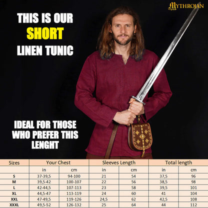 Men's Linen Medieval Tunic for Historical Reenactment