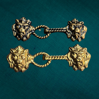 Lion Cloak Clasps - Renaissance Design