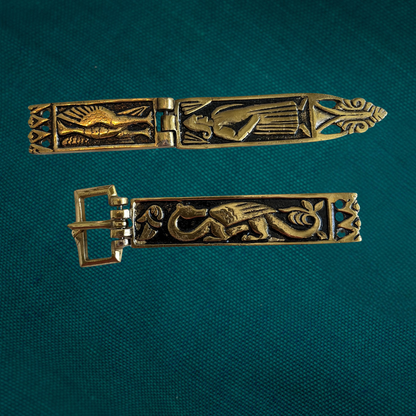 Medieval Dragon and Phoenix Belt Buckle
