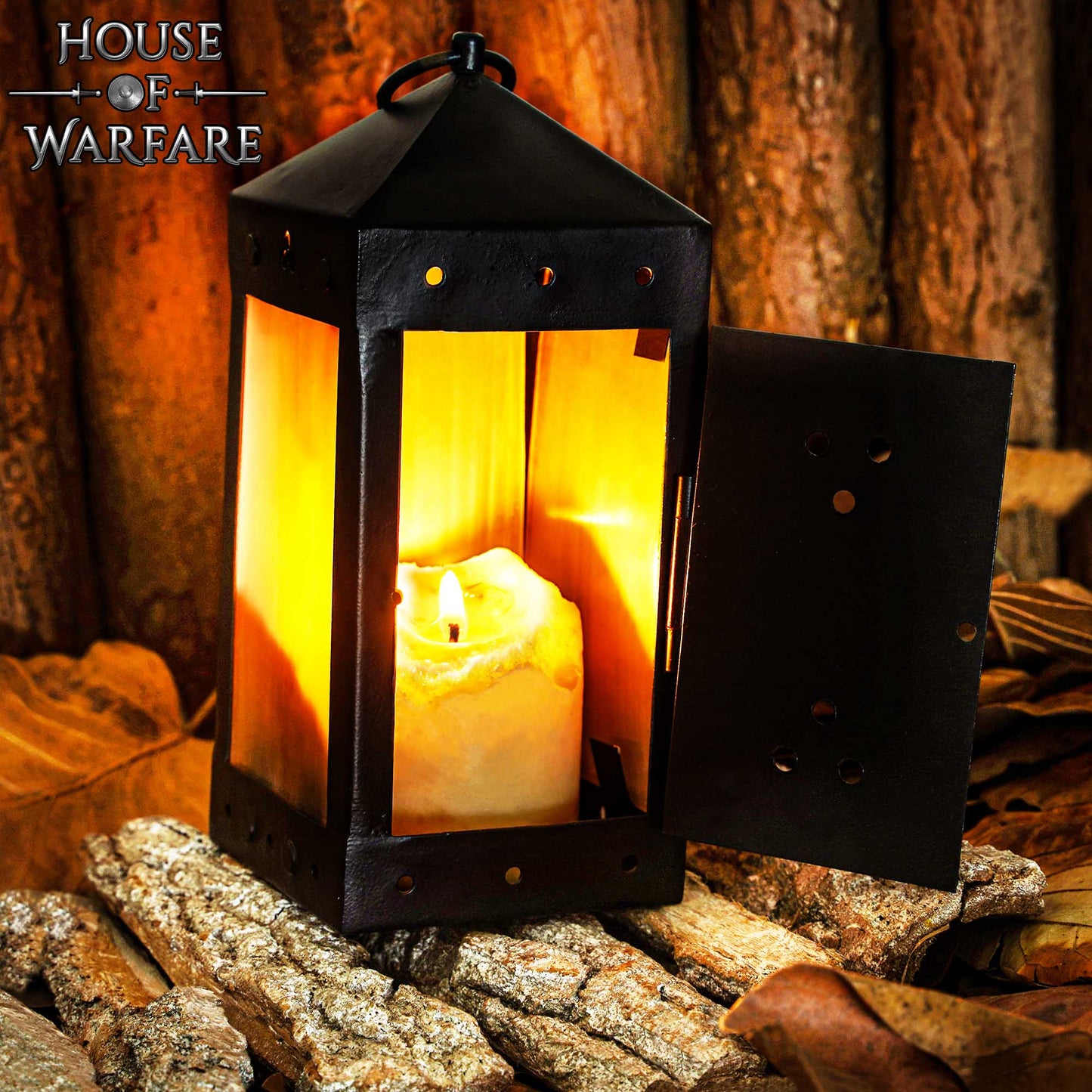 Medieval Lantern Made from Real Horn