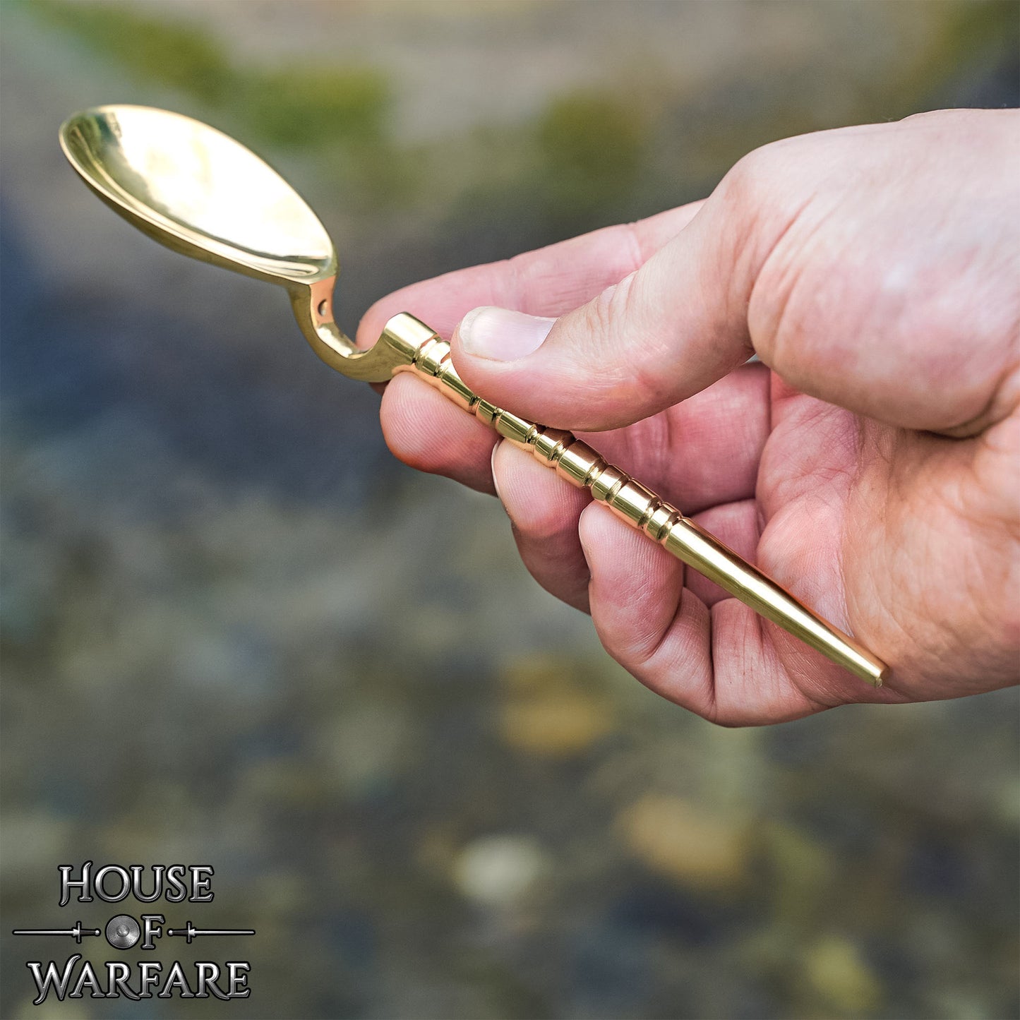 Roman Swan-necked Brass Spoon