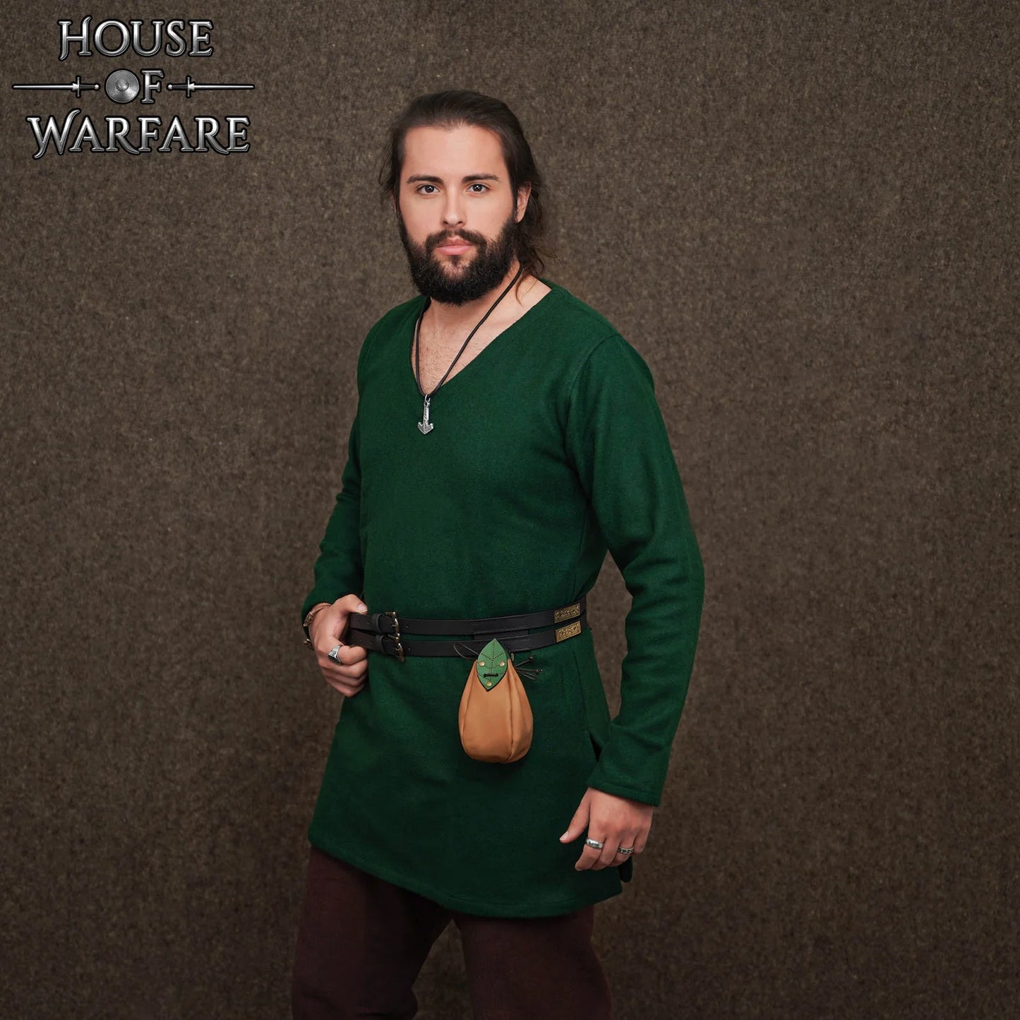 Ceinture médiévale de style celtique à double sangle avec raccords en laiton