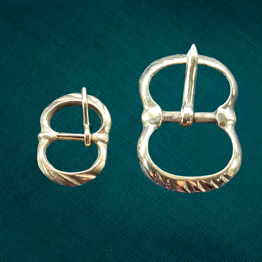 Petite boucle double médiévale en laiton - (lot de 2)