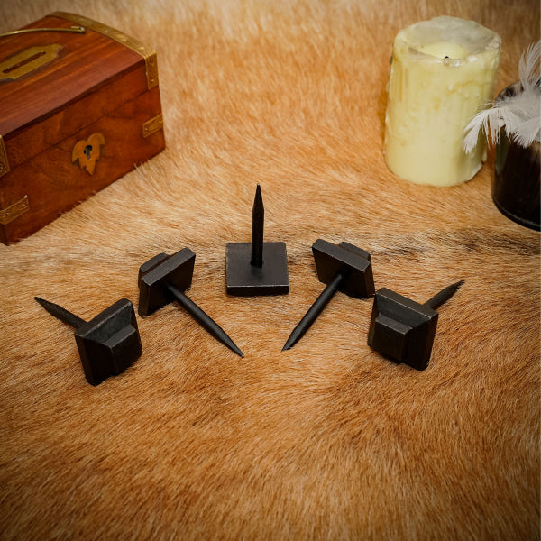 Hand Forged Nail - Double Square Head - Set of 5