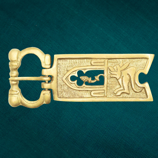 Boucle médiévale avec gland et gargouille