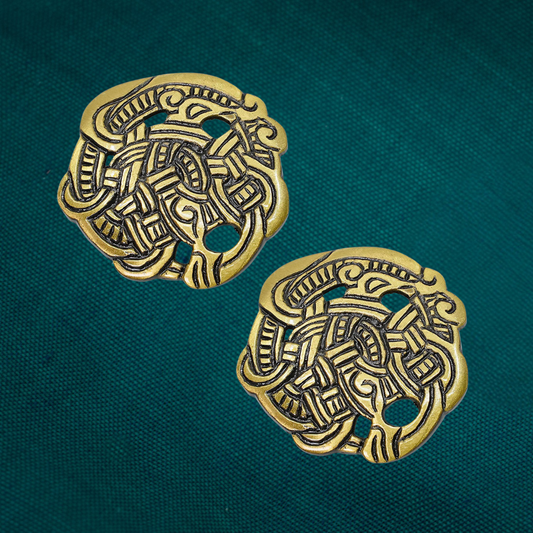Broches rondes Viking (lot de 2) 4 cm